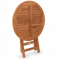 Klapptisch Pesero Teak Rund 50cm Wetterfest 4