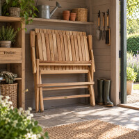Klappbank Ancona Teak mit Armlehnen 104 cm 6